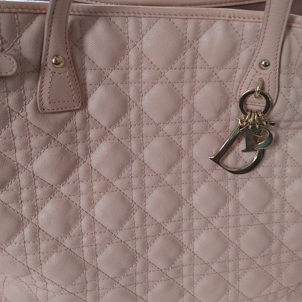 Dior Pink Quilted Cannage Panarea Tote / Bag - Picture 3 of 14